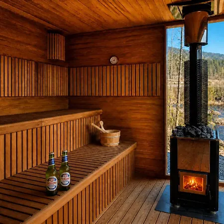 بيت خشبي Fresh Familie With Outdoor Sauna
